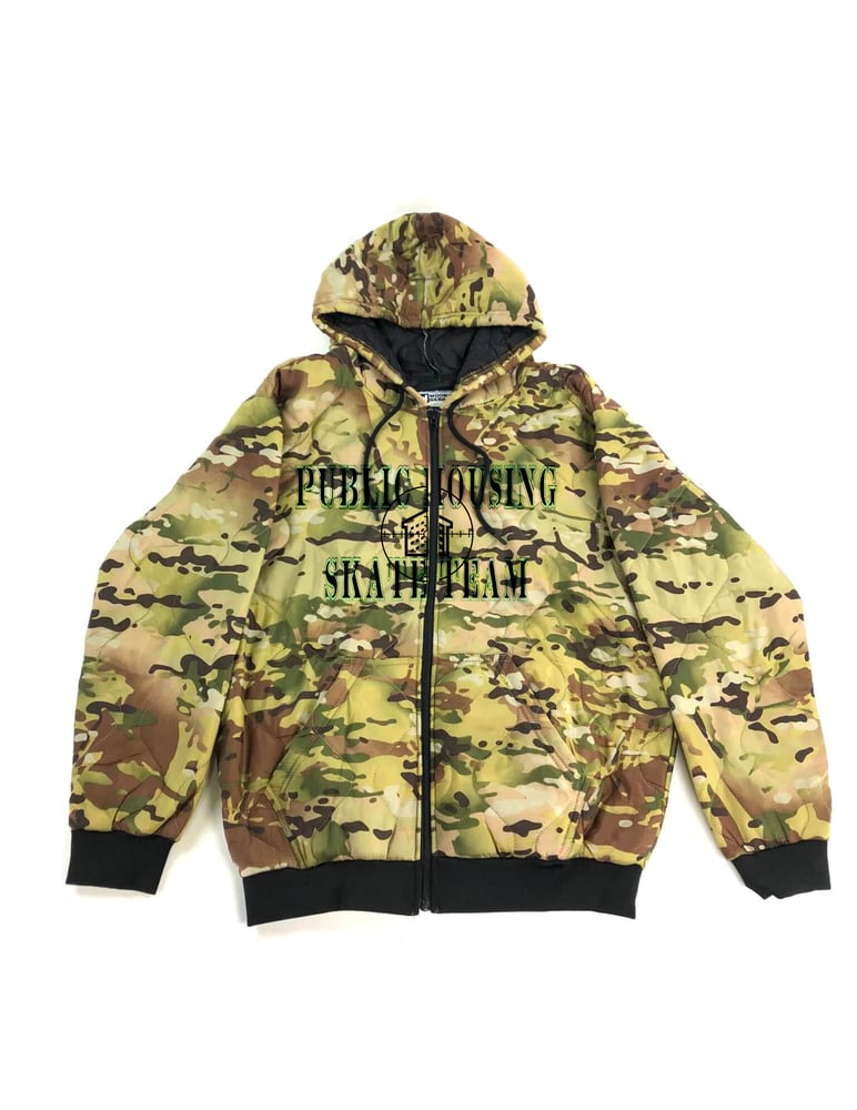 Image of WORLD WAR 3 CAMO ZIPPERED JACKET