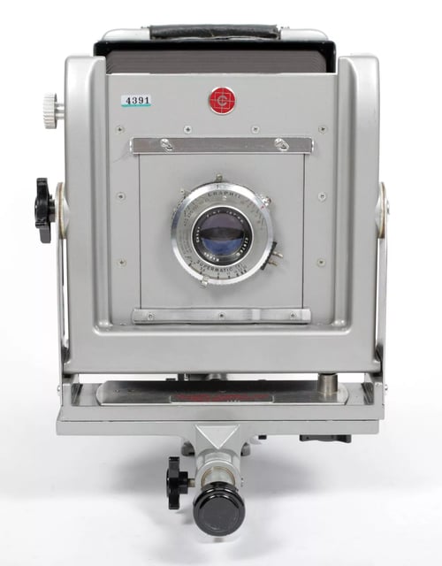 Image of Calumet CC401 4X5 monorail camera with 127mm lens + FILM + HOLDERS NEW BELLOWS #4391