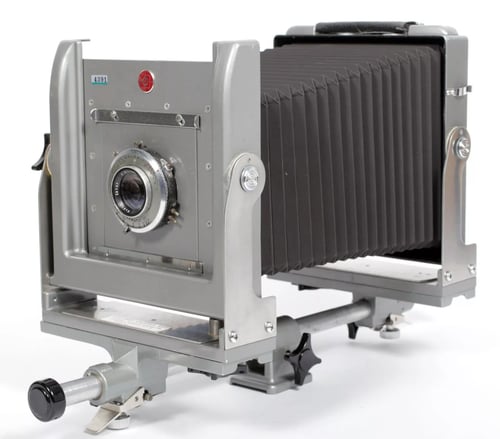 Image of Calumet CC401 4X5 monorail camera with 127mm lens + FILM + HOLDERS NEW BELLOWS #4391