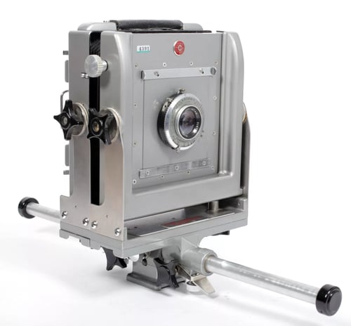 Image of Calumet CC401 4X5 monorail camera with 127mm lens + FILM + HOLDERS NEW BELLOWS #4391