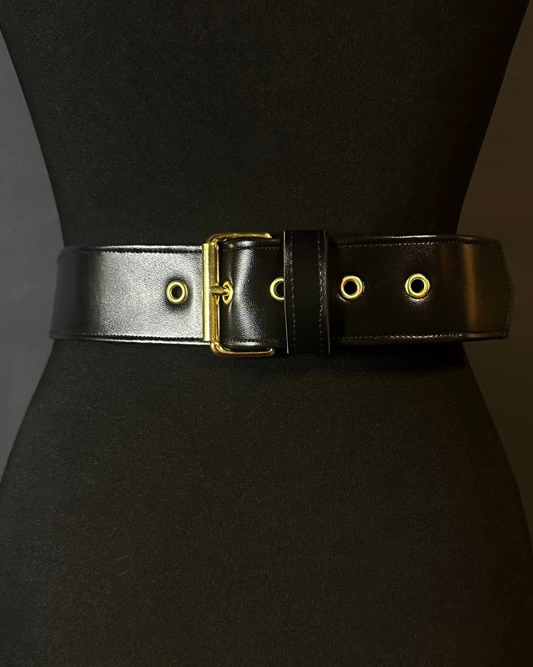 Chain and ring waist belt gold