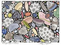 Michigan Rocks & Fossils Watercolor & Pen