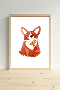 Affiche Corgi Ravioli