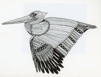 Brown Pelican Zentangle Pen & Ink