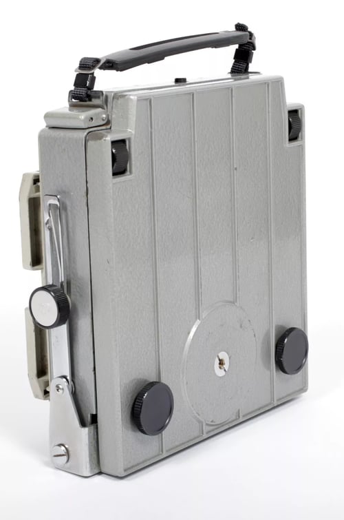 Image of Toyo 4X5 metal field camera with 127mm + 210mm lenses + holders + Film #4411