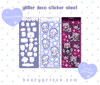 Glitter Deco Sticker Sheets