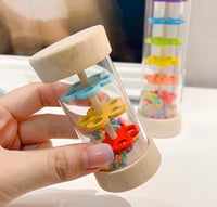 Image 2 of Wooden Rainbow Rainmaker Toy - Early Educational Sensory Musical 