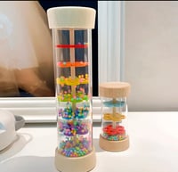 Image 3 of Wooden Rainbow Rainmaker Toy - Early Educational Sensory Musical 