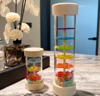 Image 4 of Wooden Rainbow Rainmaker Toy - Early Educational Sensory Musical 