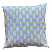 Image 1 of Cushion cover Dog yellow/blue