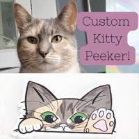 CUSTOM Kitty Cat Car Peeker