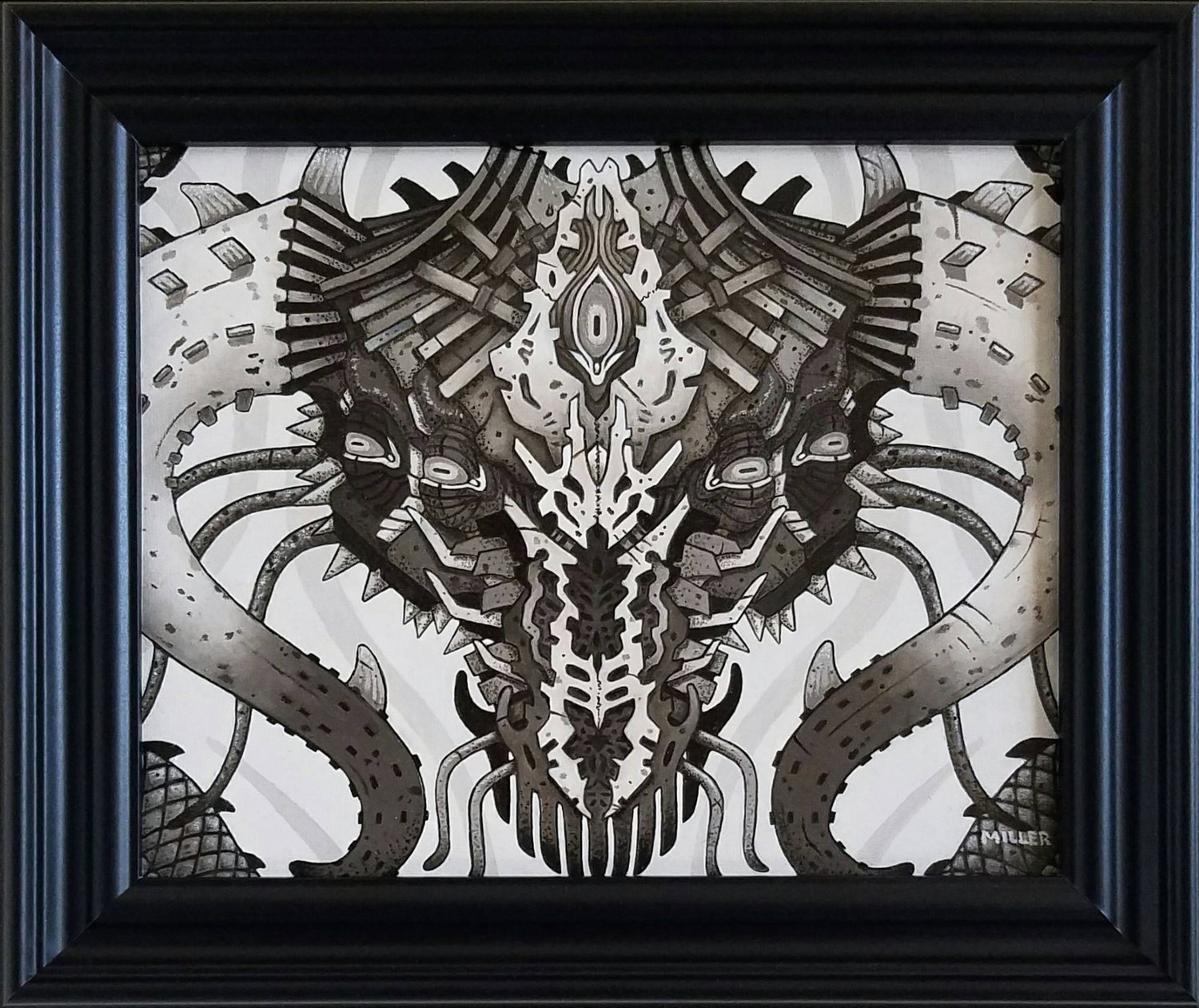 Image of Blight of the Shadow Wyrm - Framed Original Oil