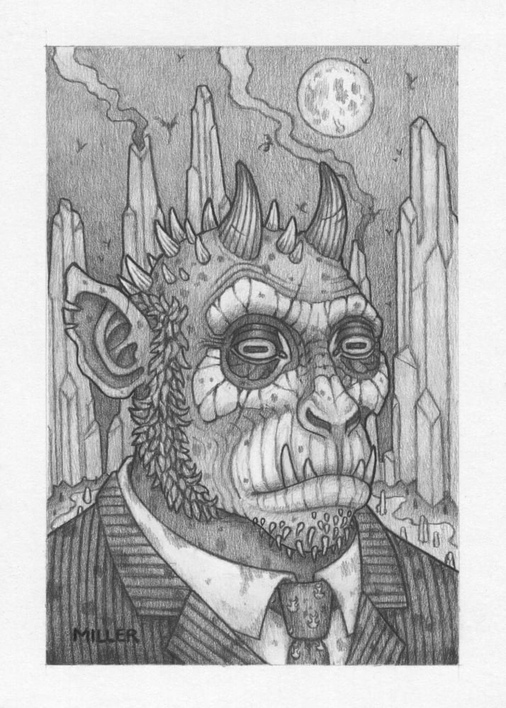 Image of Degen - Framed Original Graphite