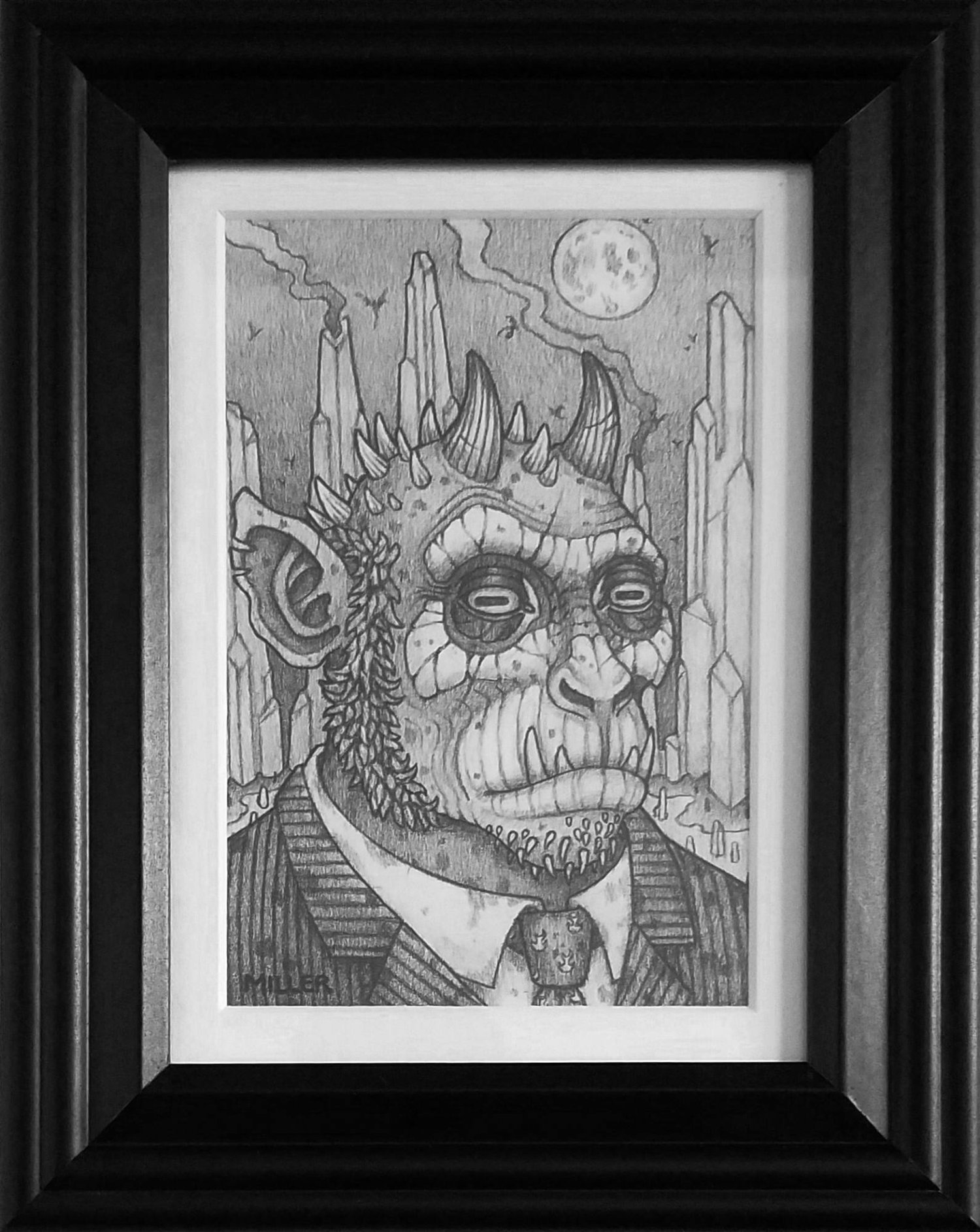 Image of Degen - Framed Original Graphite