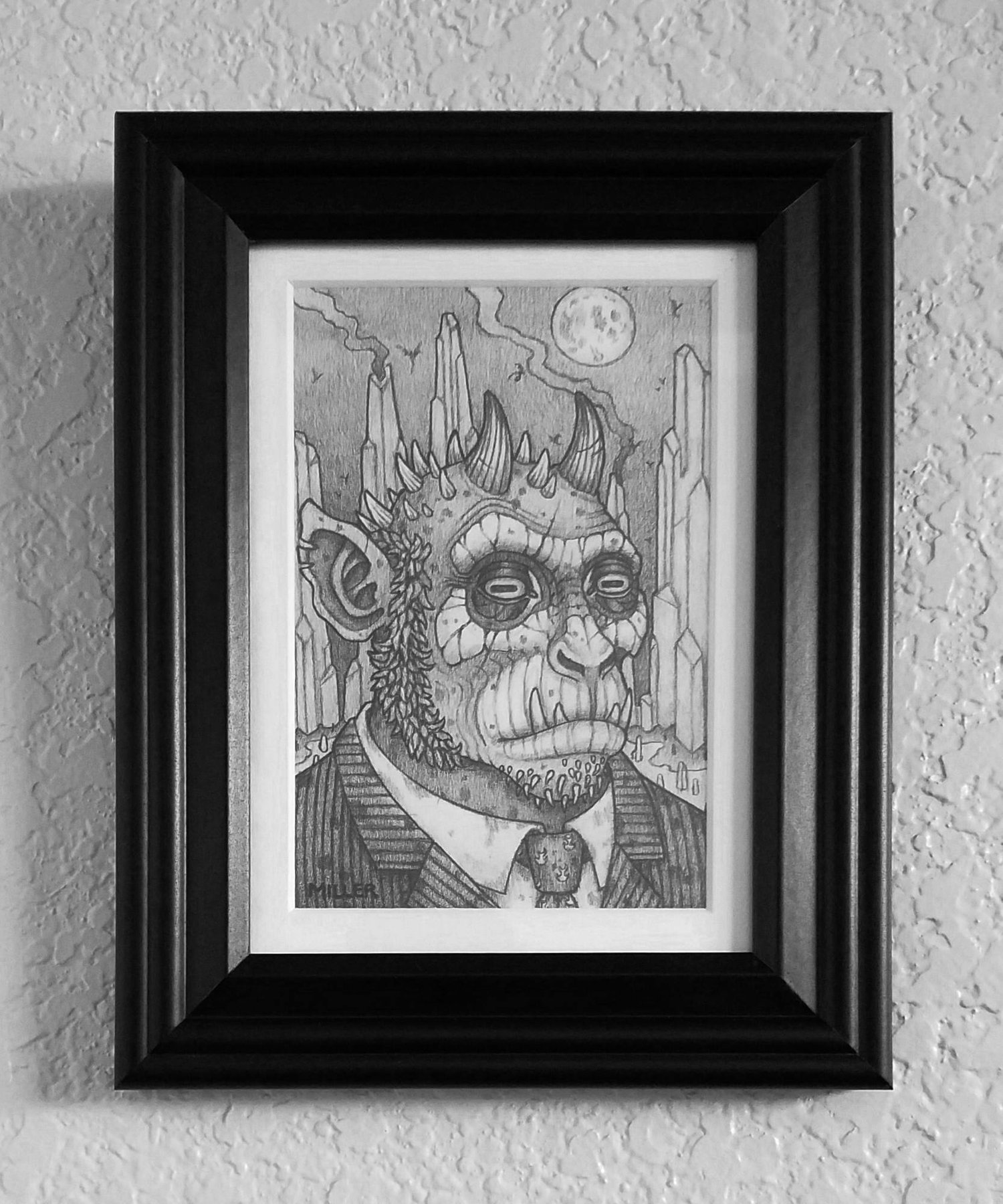 Image of Degen - Framed Original Graphite