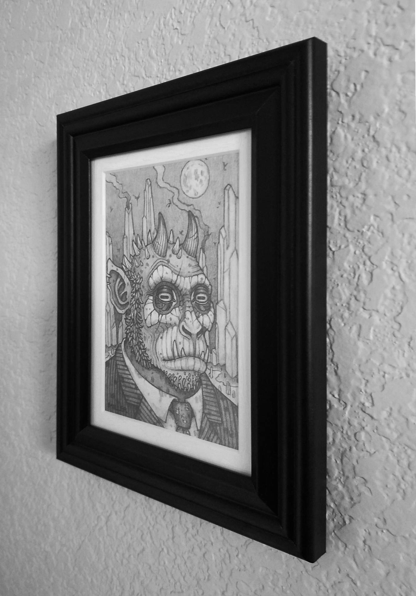 Image of Degen - Framed Original Graphite