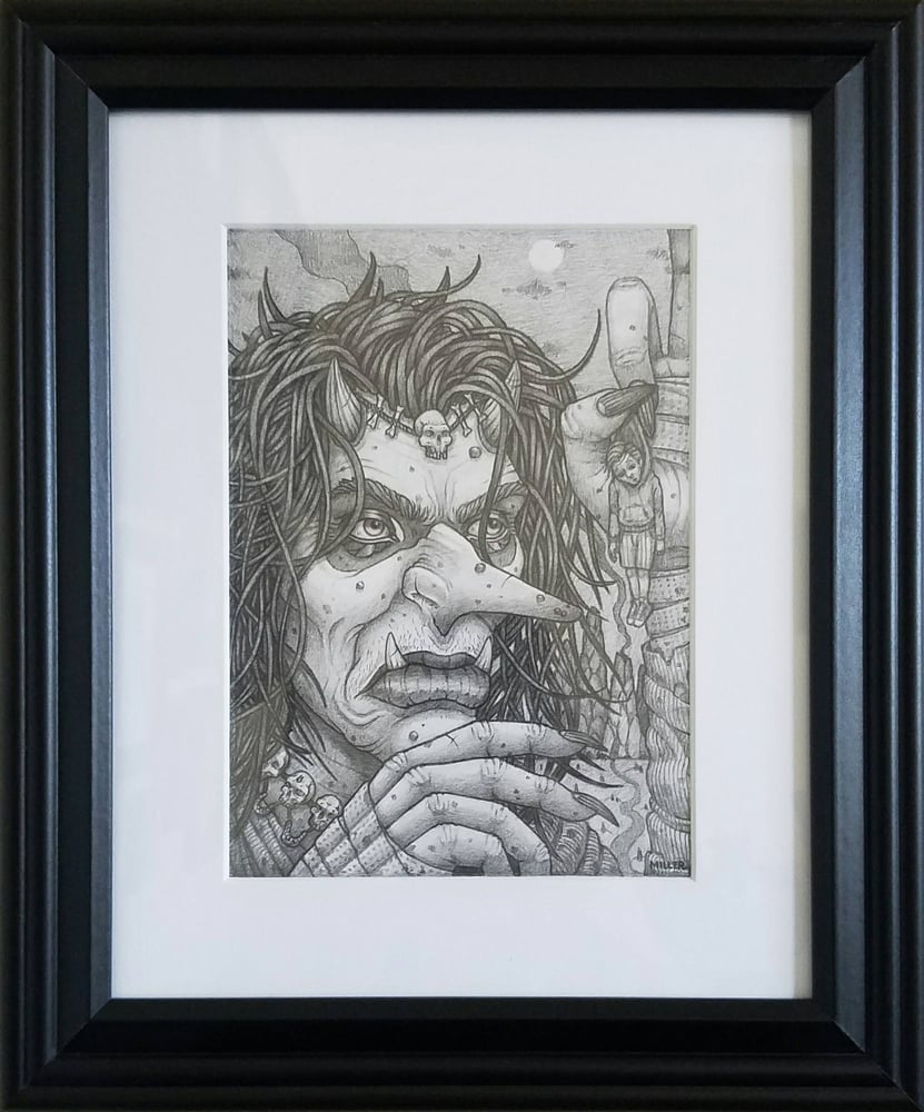 Image of Gryla - Framed Original Graphite