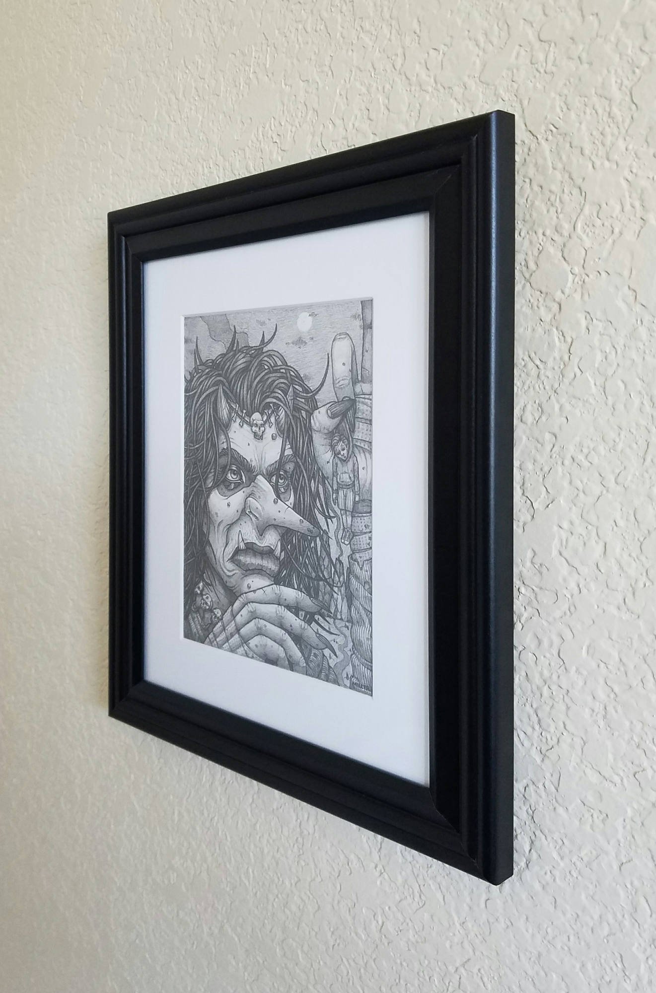 Image of Gryla - Framed Original Graphite