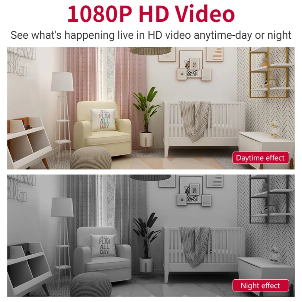 MSL 1080P High-Definition WiFi Mini Camera Secret Clock with Alarm and Motion Detection