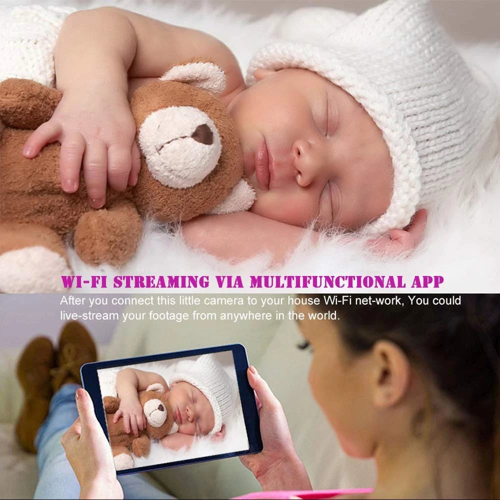MSL 1080P High-Definition WiFi Mini Camera Secret Clock with Alarm and Motion Detection