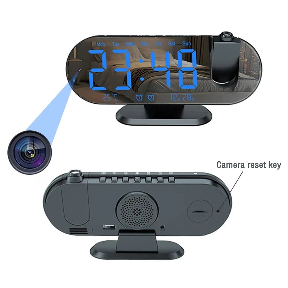 MSL 1080P High-Definition WiFi Mini Camera Secret Clock with Alarm and Motion Detection
