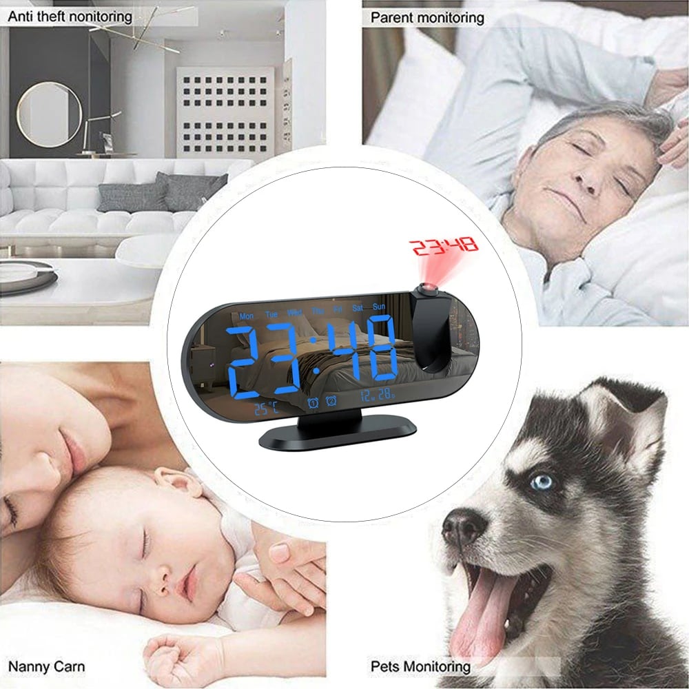 MSL 1080P High-Definition WiFi Mini Camera Secret Clock with Alarm and Motion Detection