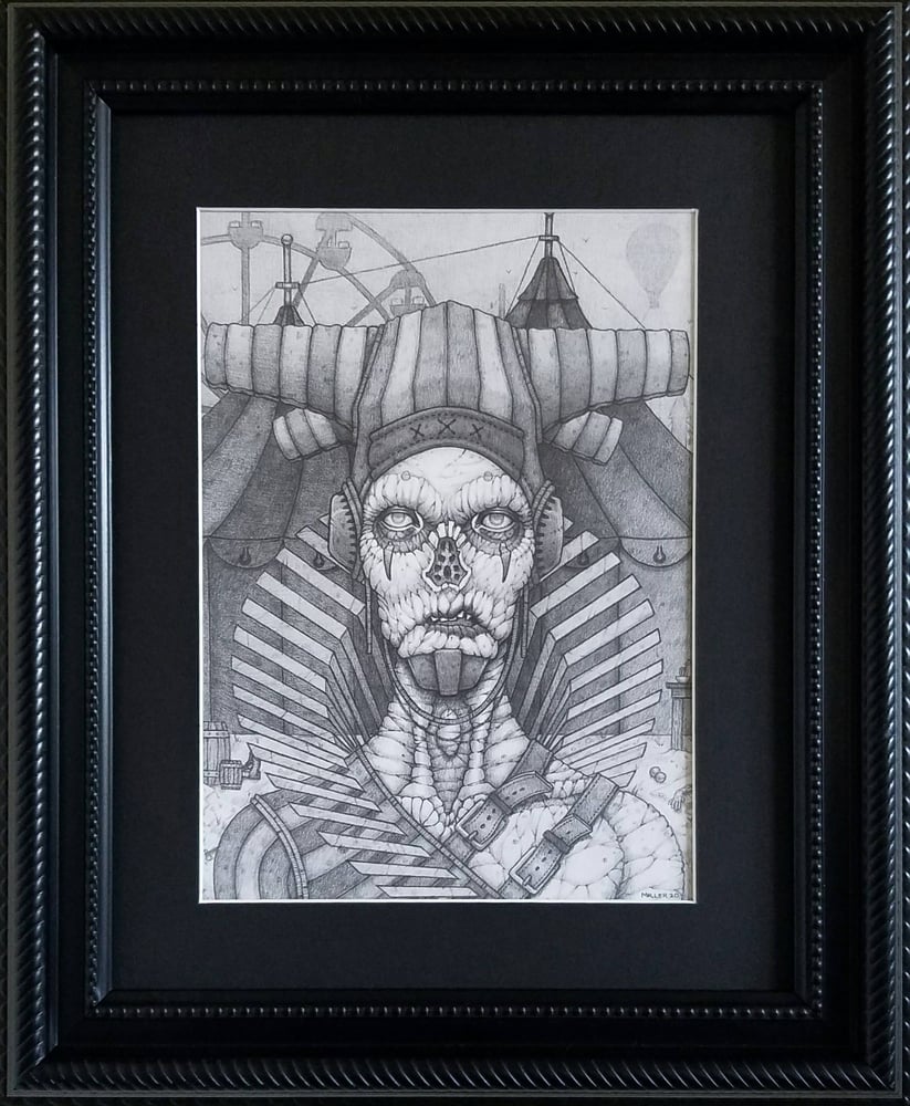 Image of Jinx - Framed Original Grahite