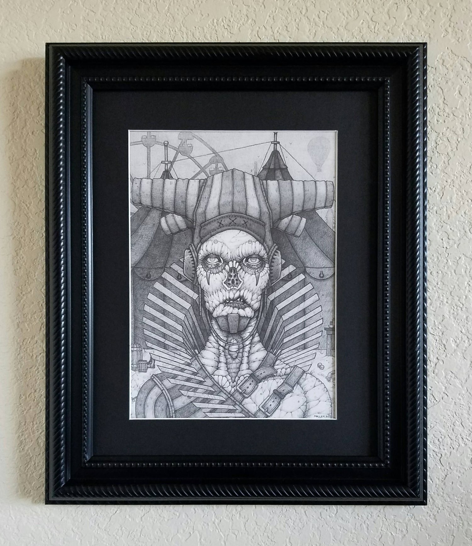 Image of Jinx - Framed Original Grahite