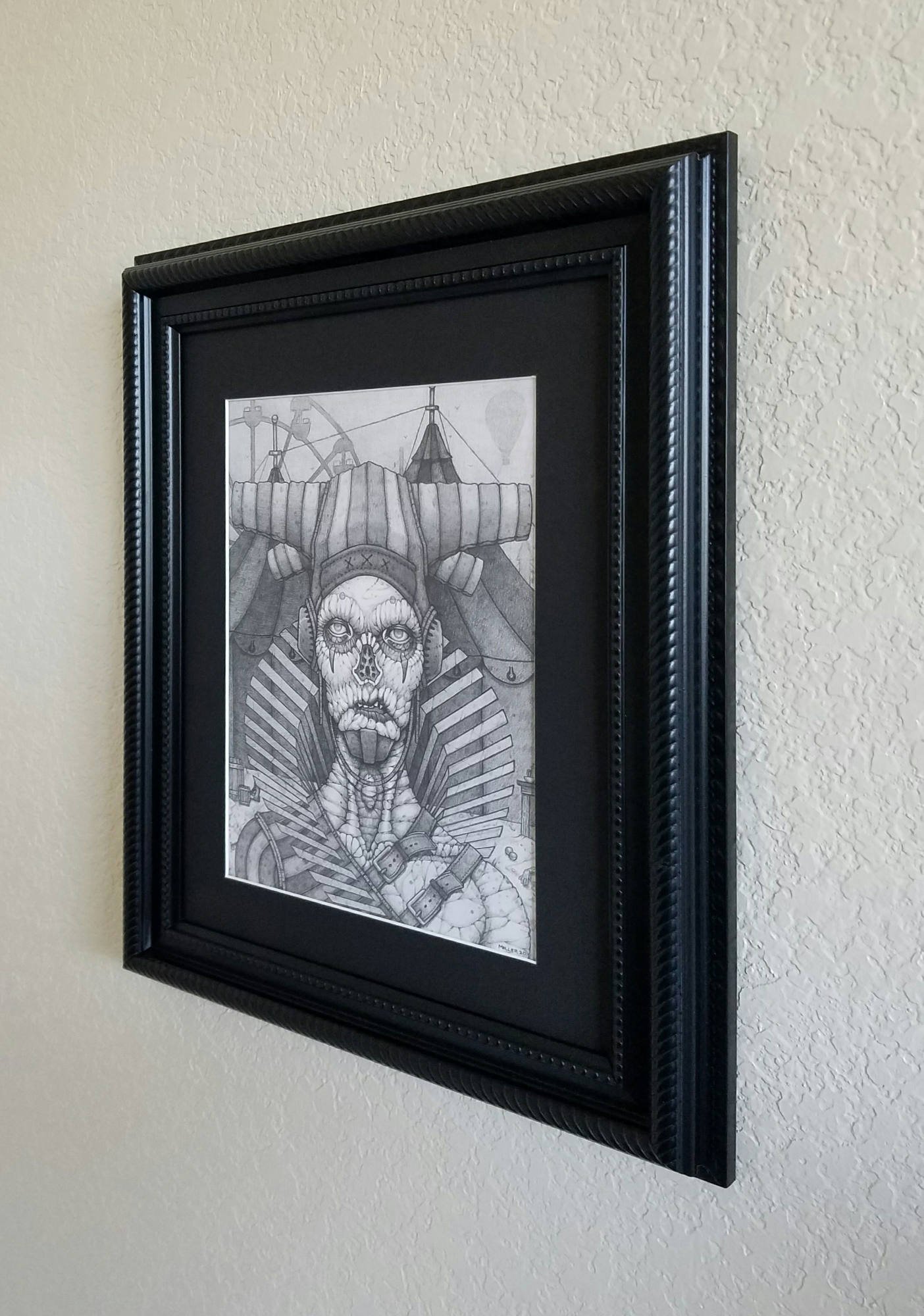 Image of Jinx - Framed Original Grahite