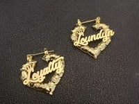Image 1 of Custom Heart hoops 