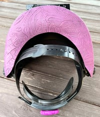 Image 2 of Purple Floral Welding Hood