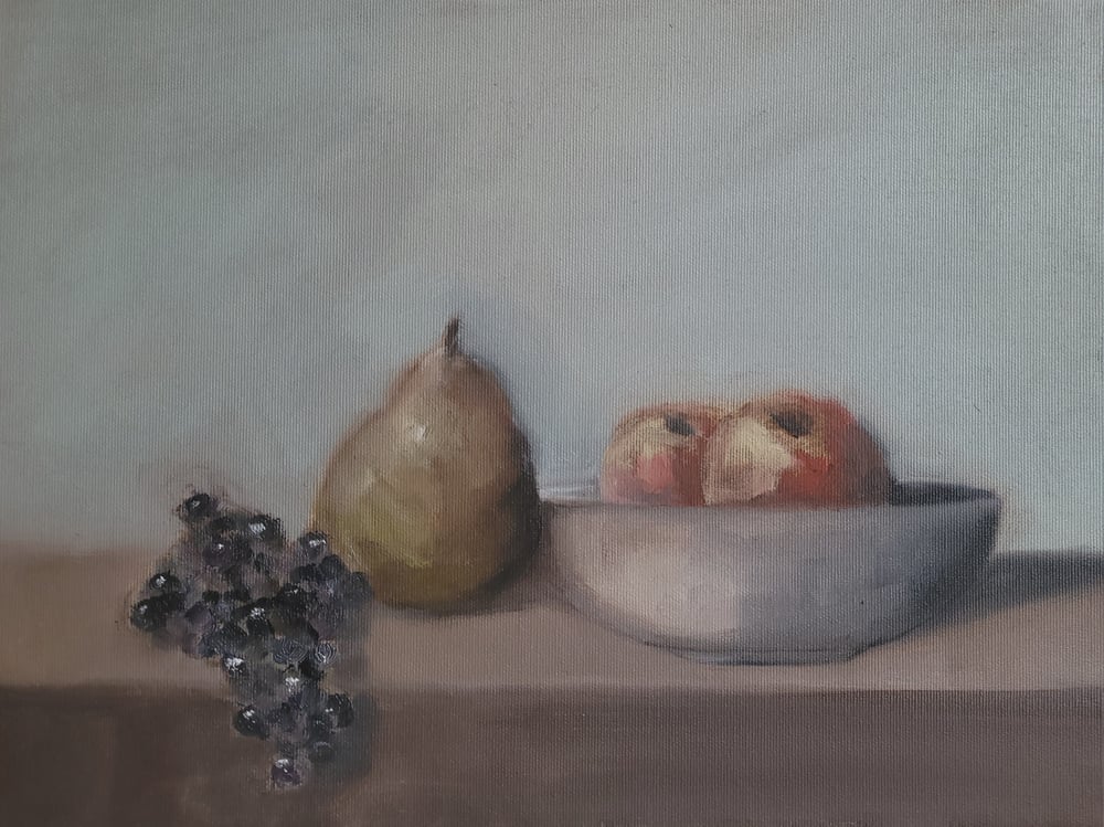 Image of Raisins, poire et pommes