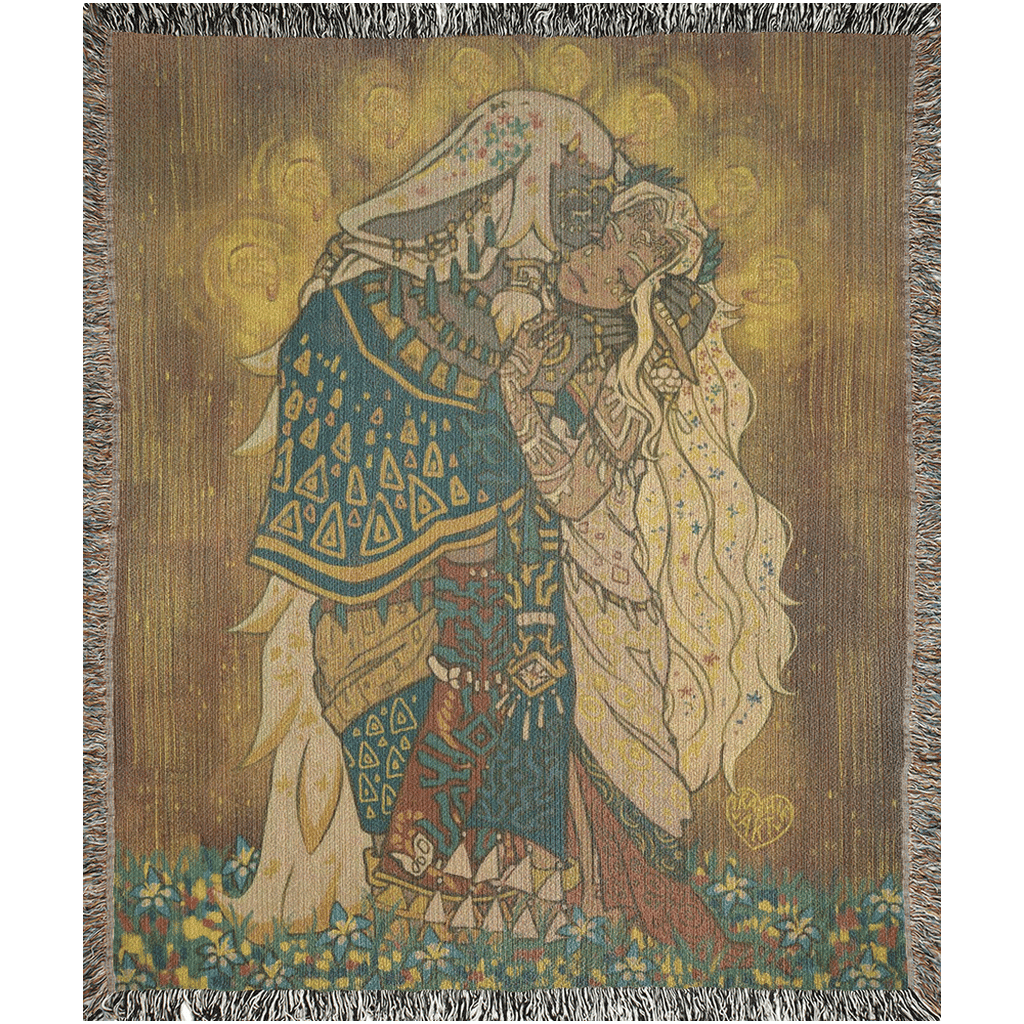 The Ancient Kiss 50”x60” Woven Blanket/Tapestry | trashieart