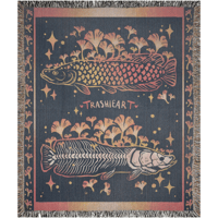 Ginkgo Leaves Arapaima Blanket/Tapestry