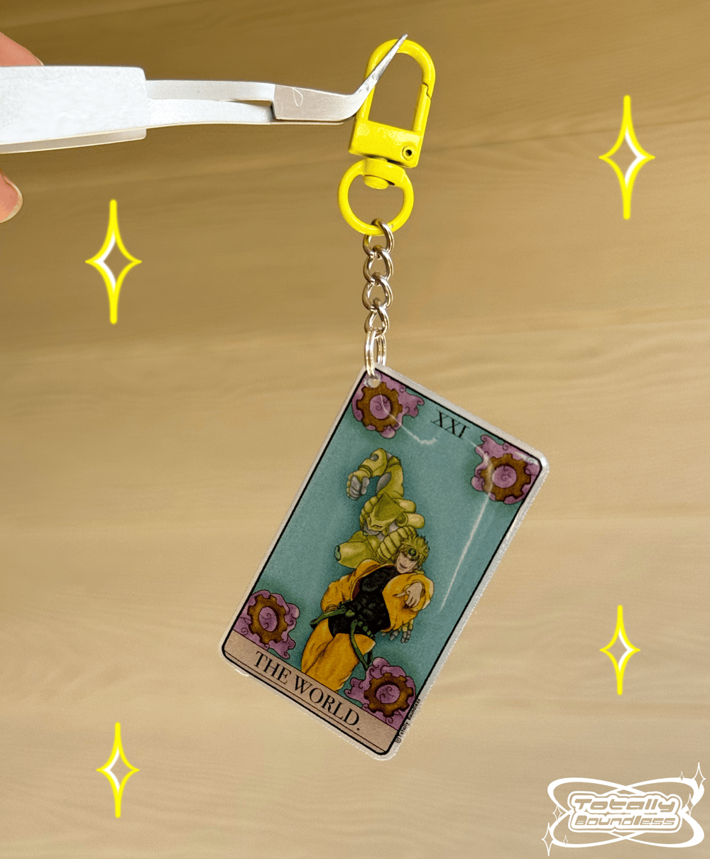 Image of Dio JJBA Tarot Keychain