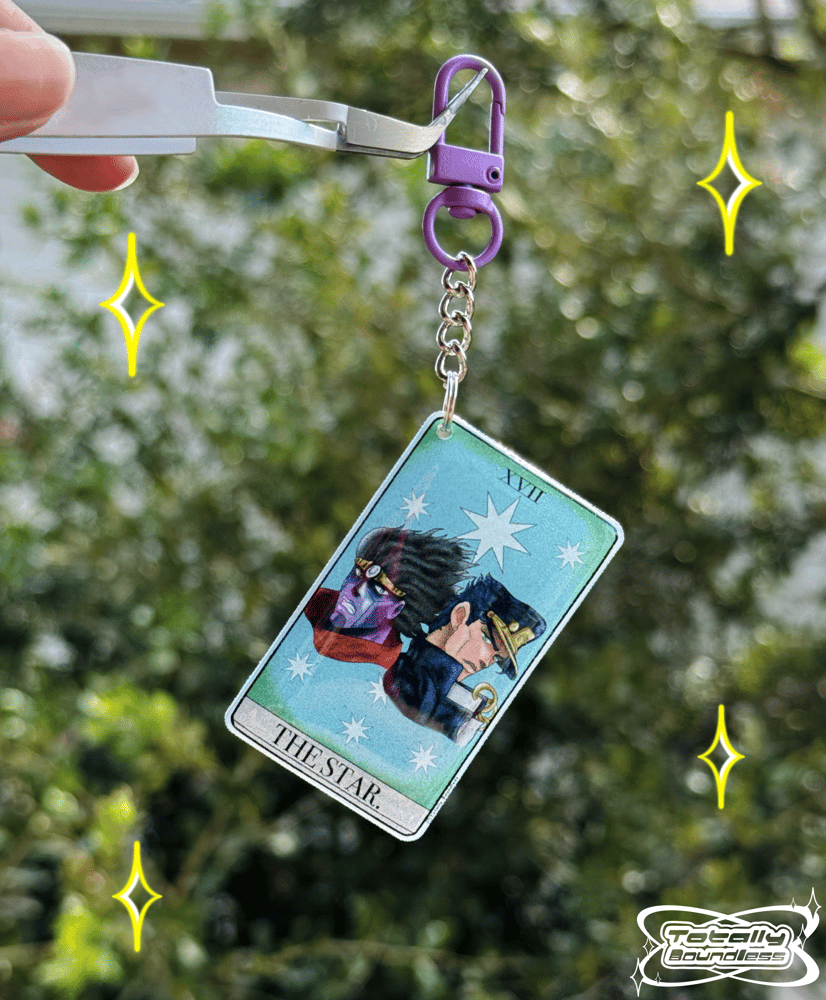 Image of Jotaro JJBA Tarot Keychain