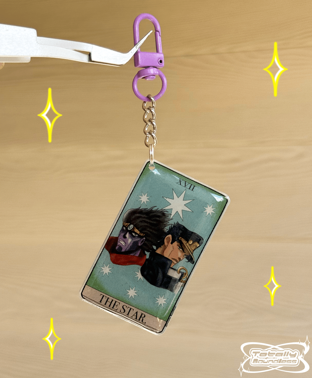 Image of Jotaro JJBA Tarot Keychain