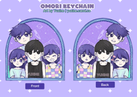 Large 3" OMORI Glitter Charm