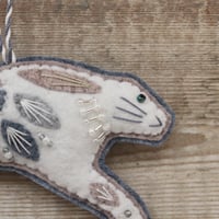 Image 2 of Leaping Hare Christmas Decoration