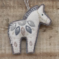 Image 1 of Winter Donkey Christmas Decoration