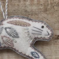 Image 2 of Leaping Winter Hare Decoration