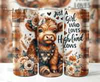 Image 4 of Highland Cow 20 oz designs