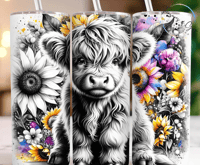 Image 1 of Highland Cow 20 oz designs