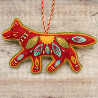 Image 1 of Red Fox Christmas Decoration