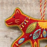 Image 2 of Red Fox Christmas Decoration