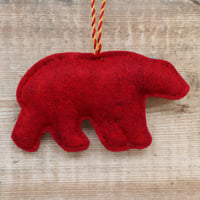 Image 4 of Blue Bear Felt Decoration