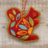 Image 1 of Red Squirrel Decoration