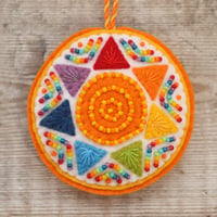 Image 1 of Rainbow Sun Christmas Decoration