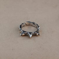 Image 3 of SKULLBITER // SANDCAST STERLING SILVER RING (7.5)