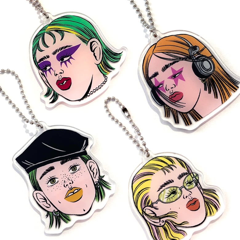 Image of Face Keyring Pack (4 units)